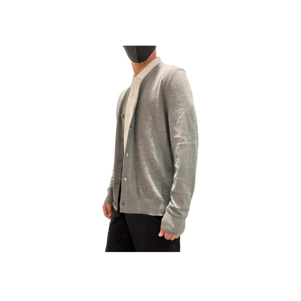Calvin Klein Solid Color Simple Casual Comfortable Cardigan Sweater Men Sweater Gray 40QP317-030