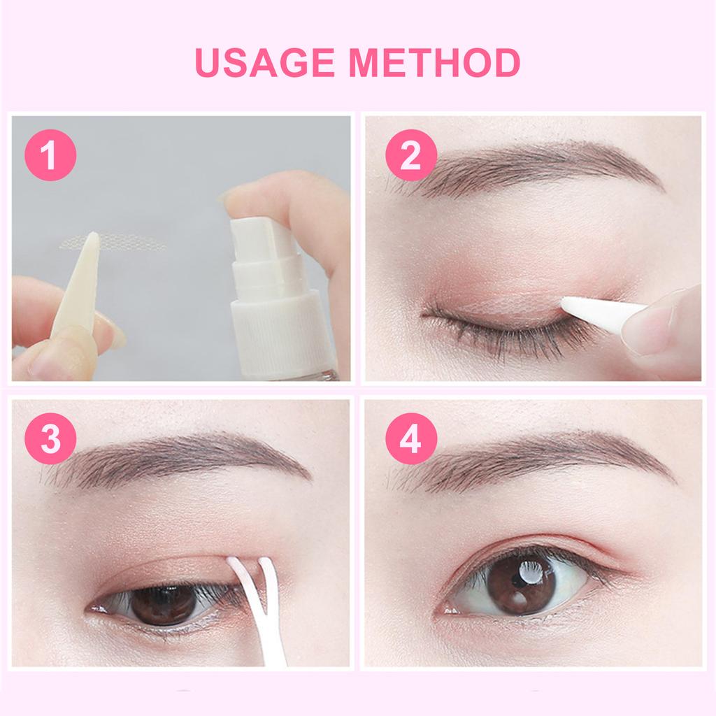 Eyelid Lifter Strips Waterproof Double Fold Eyelid Lace Tapes for Women Daily Makeup Tools