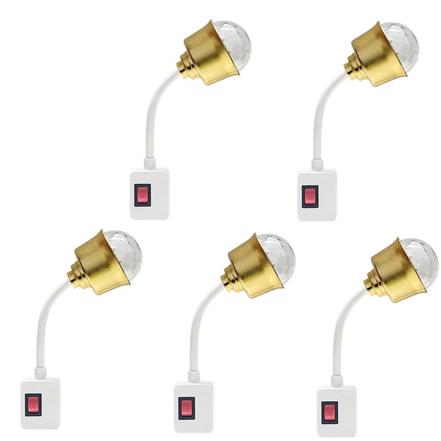 DJ Disko Ortam Işığı için Sahne Işığı Renkli Küçük Sihirli Top Dönen LED Sahne Lambası Ampul