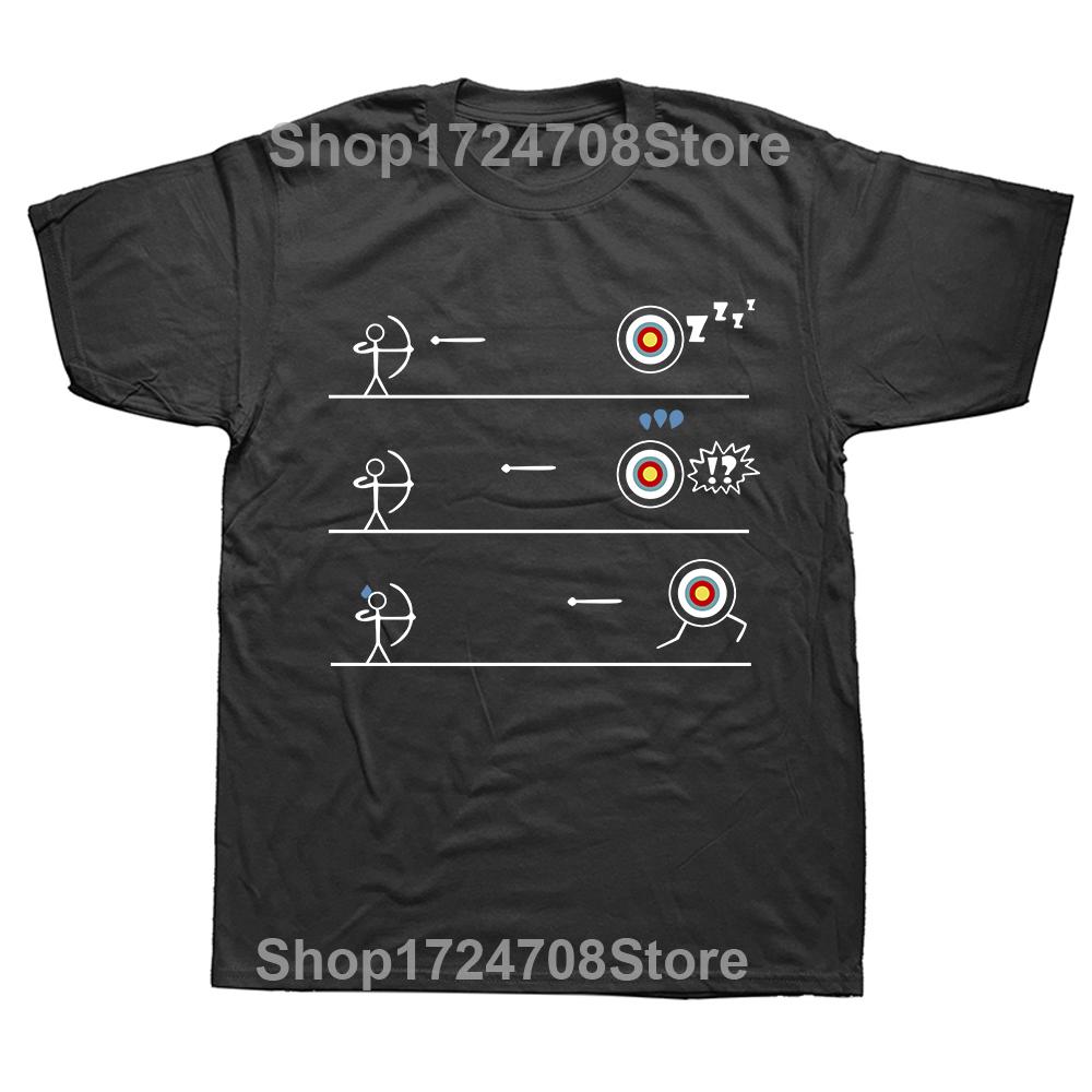 Funny Archery Target Bow Hunting T Shirt Tee Tops Round Neck Short-Sleeve Fashion Tshirt Clothing Casual Basic T-shirts
