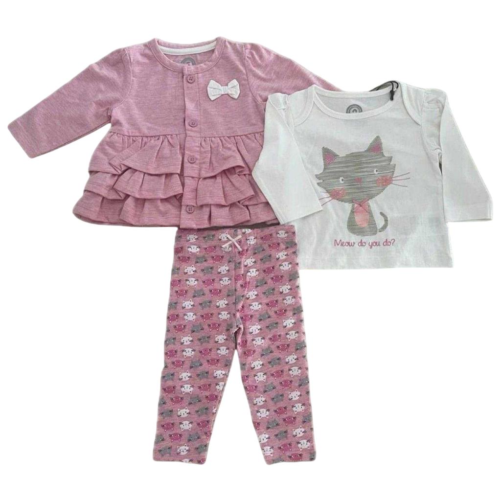 Hello World Girls Top And Leggings Set