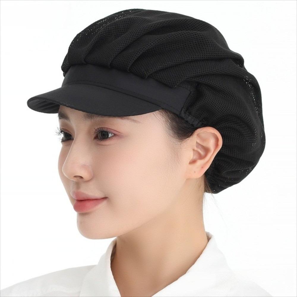 Oil Resistant Kitchen Work Cap Breathable Food Preparation Cap Chic Work Caps Food Handling