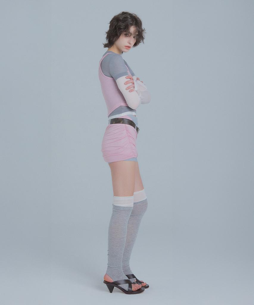 Peulaentigseobiseu Triple Layered Mini Skirt - Pink
