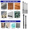 Triangle Cross Drill Bits Set 5PCS with Hexagonal Handle for Glass Tile Stone Concrete Wood Plastic Hole Opener 4 5 6 8 10MM