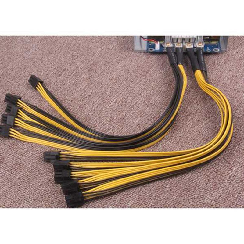 S7 S9 To 5X PCI-E Pcie 6Pin GPU Graphics Card Splitter Power Cable BTC Miner Bitcoin S11 T9+X10 L3+A3 A841 M3 P3 2/4/8pcs