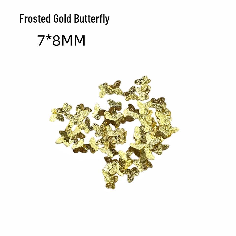 3D Matte Gold & Silver Butterfly Rivet Nail & Eye Makeup Ornaments