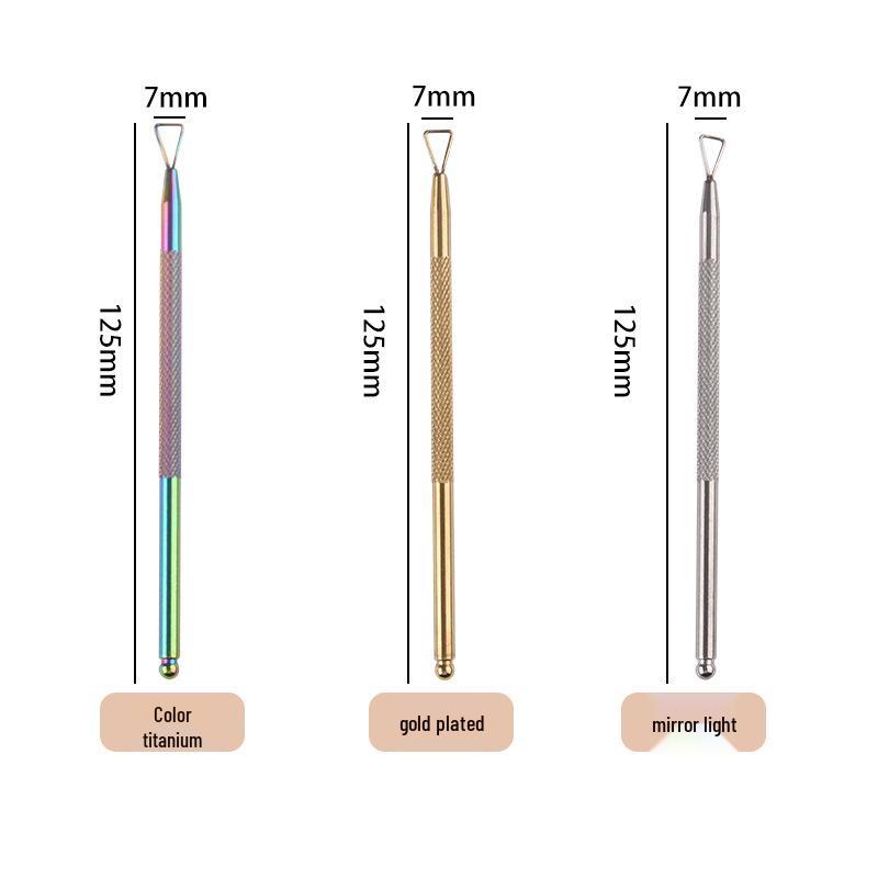 Stainless Steel Anti-Slip Cuticle and Nail Polish Remover Tool