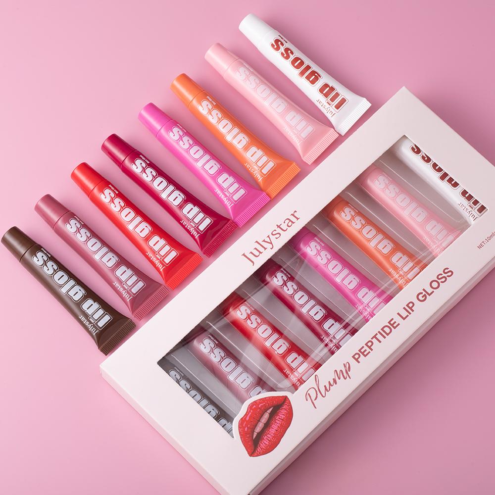 JULYSTAR Fruit-flavored Moisturizing Lip Oil Set Of 8, Moisturizing, Long-lasting, Moisturizing, And Transparent.