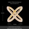 High-End Dual-Use Copper X-Shaped Silk Scarf Ring for Women