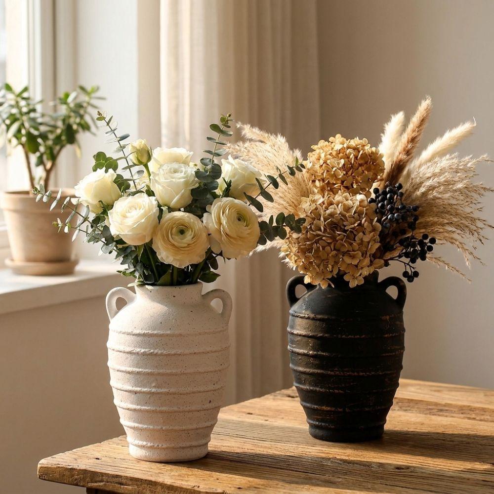 Modern Antique Ceramic Vase Artistic Hydroponic Vase Plant Pot Ornament Home Decor