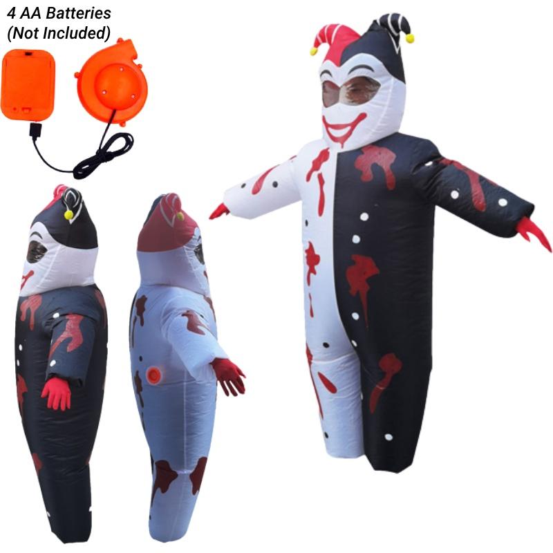 Inflatable Clown Evil Cosplay Costume Party Game Joker Outfits Halloween Adults
