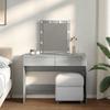 Makeup Table with LED Lighting Gray Sonoma 100 x 40 x 130 cm