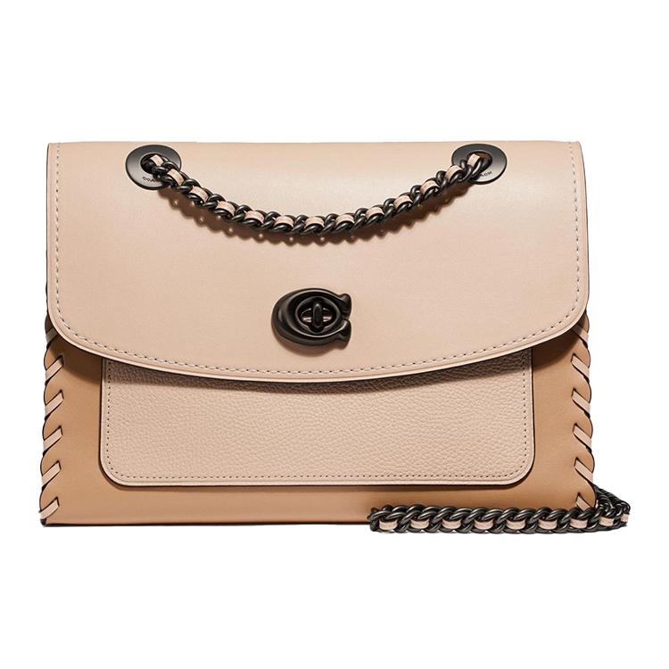 

Новая квадратная сумка COACH Parker из телячьей кожи среднего размера женская светло-хаки 69614-V5OR4 25.9*9.9*17.0CM