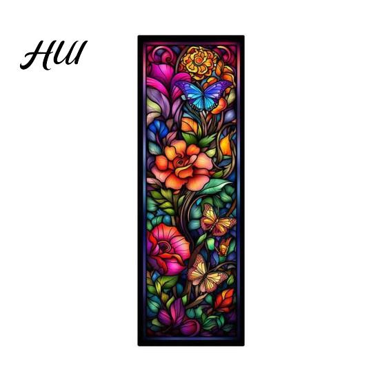 Gift for Book Lovers Stained Glass Flower Bookmark, Floral Acrylic Suncatcher Lightweight Bookmark Plant Page Marker, Gifts Bookish, Women Dreamy