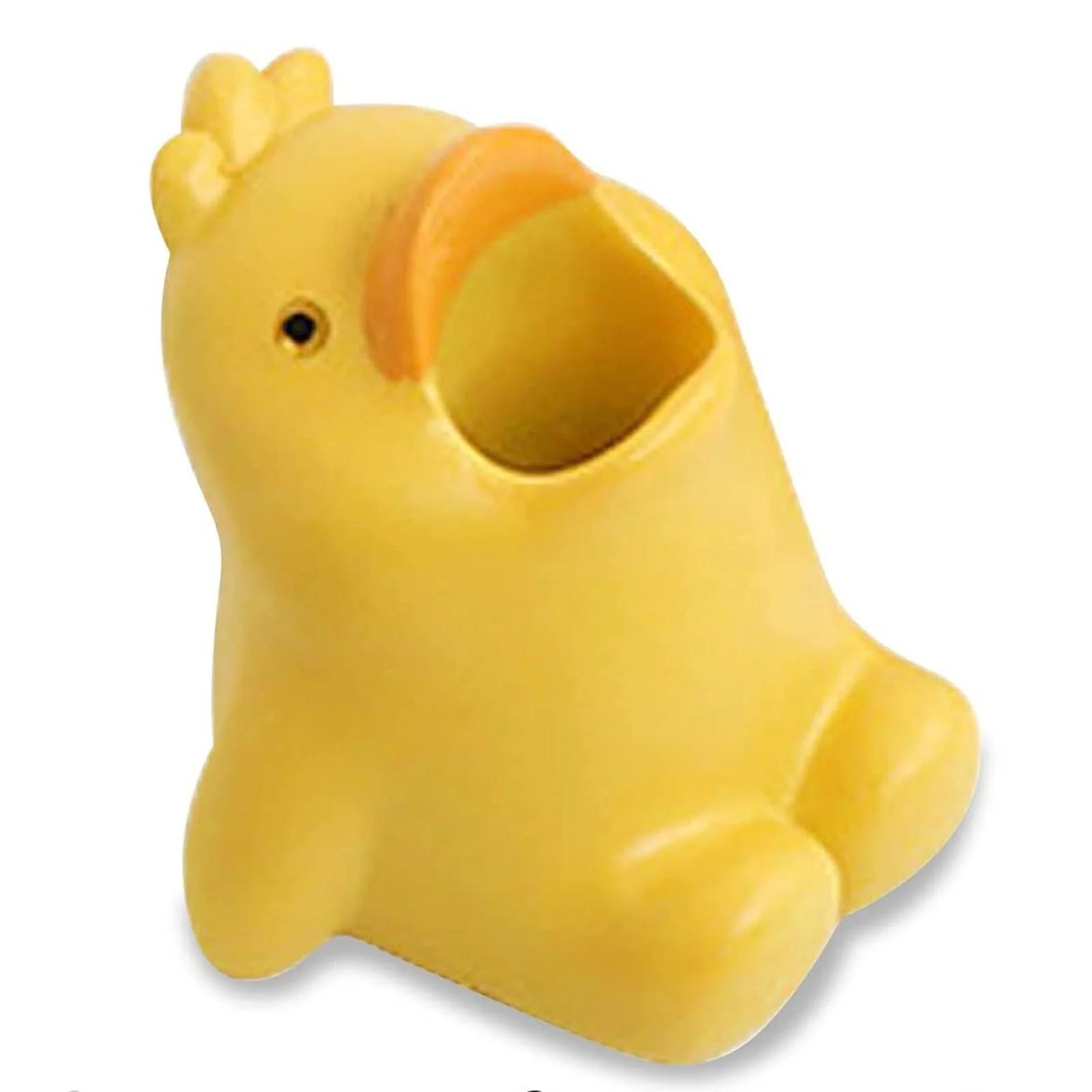 

Мини-держатель для зубных щеток в виде мультяшного животного, милый забавный держатель для карандашей из смолы, подставка для одной зубной щетки, подставка для кистей для макияжа