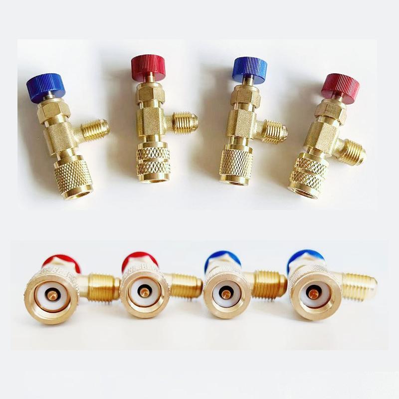 R410 - R22 Refrigeration Tool Air conditioning Safety Valve Adapter Fitting Refrigeration Charging Copper Adapter Tools For R410