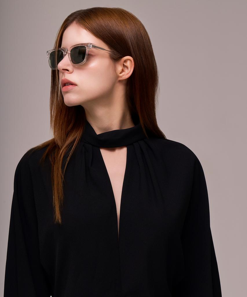 Keoseuteomdillaiteu Acetate Polarized Sunglasses Plutos Crystal