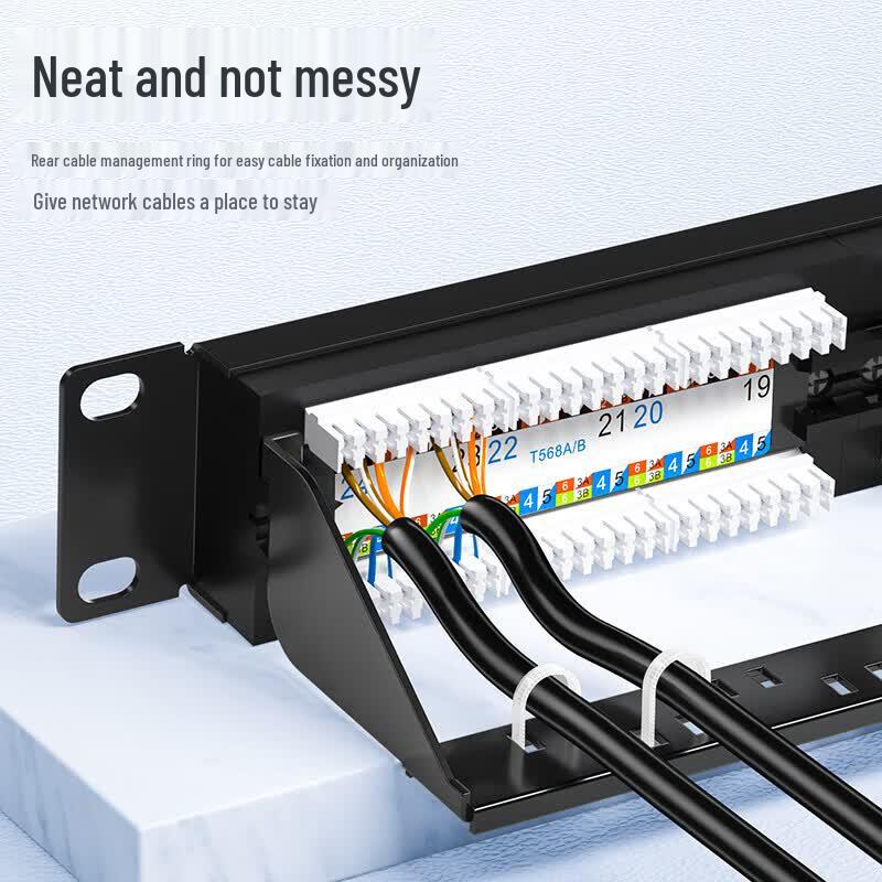 SAMZHE CAT5e 24-Port Rackmount Patch Panel