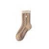 Lace Embroidered Heart-shaped Cherry Mid-calf Socks for Warm Autumn and Winter, Thickened Postpartum Socks, Dui Dui Socks