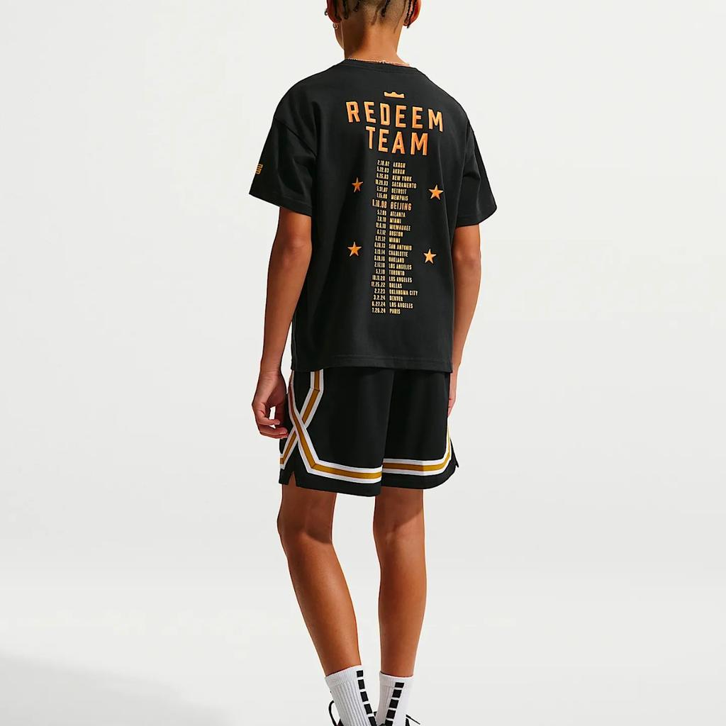 Nike LeBron James Crew Neck Loose Knit Short Sleeve T-Shirt Kids tops IQ0257-010