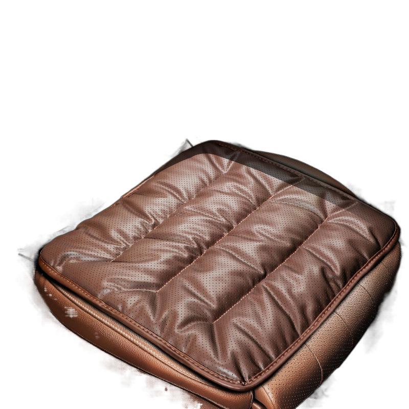 Universal Premium Nappa Leather Car Seat Cushion for All Seasons, Single Piece, Compatible with Mercedes-Benz and BMW