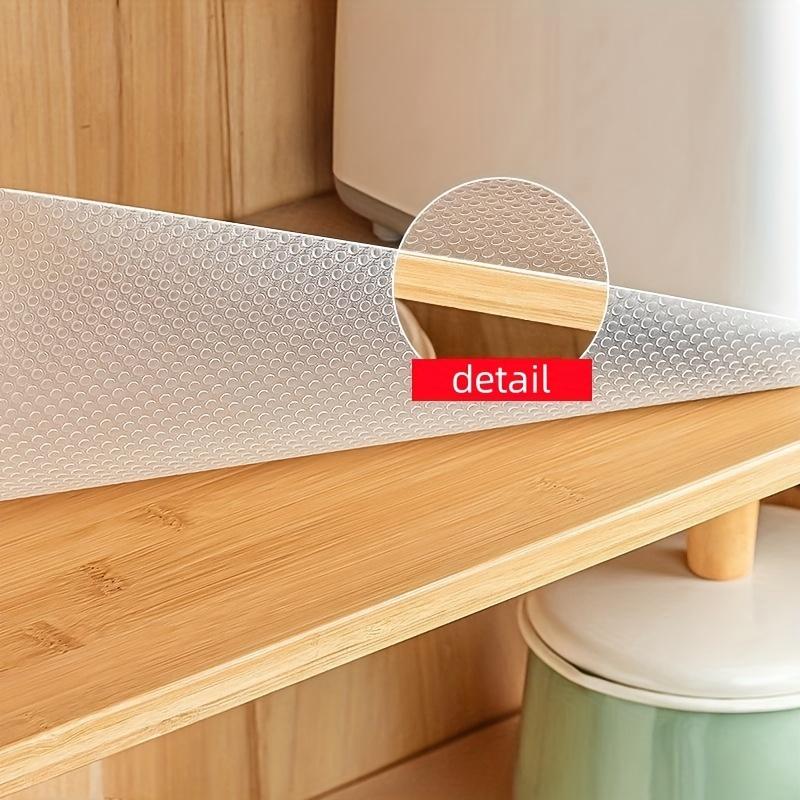 1 Roll Waterproof & EVA Cabinet Drawer Liner Mat - Oil/Water/Stain Resistant, Non-Slip Kitchen Organizer for Refrigerator Shelves, Drawers