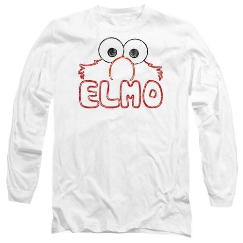 Sesame Street Unisex Adult Elmo Letters Long-Sleeved T-Shirt