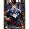 Men's Wolf Dragon T-Shirt Design Comfort Short Sleeve for Casual Streetwear T Shirt Men Women's Shirts Kids Tshirt