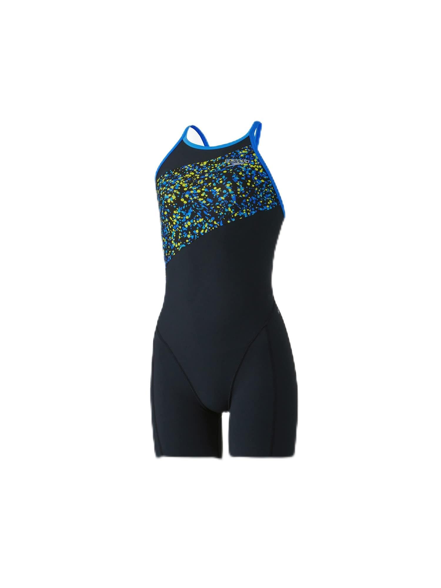 

Competitive Swimming Training Swimsuit Sea Dots TurnS Short Kneeskin STW12360 L [Speed] Blue/Lemon