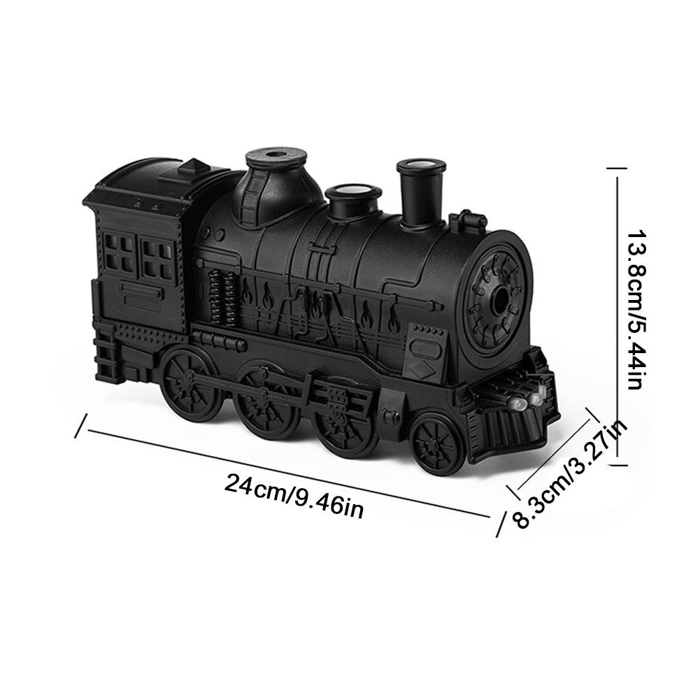 300ML Remote Control Retro Steam Train Flame Aromatherapy Essential Oil Diffuser Humidifier  Double Nozzle Jellyfish Style Spray