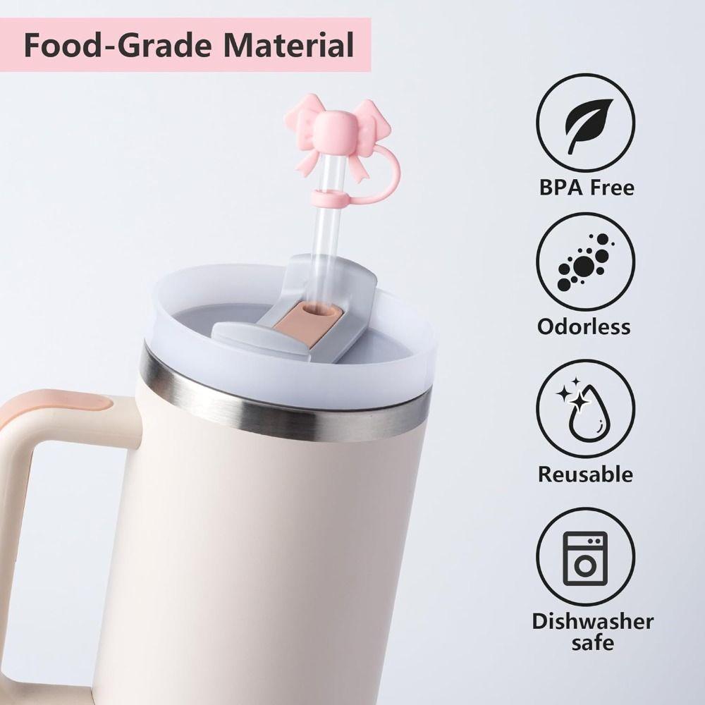 Splash Proof Silicone Straw Covers for Stanley/Tumbler Cup for 8-12mm Straws