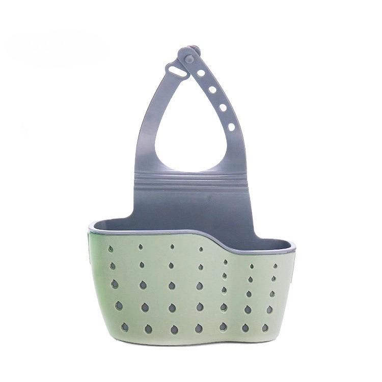 

1pc Sink Durable Material Hanging Drain Basket with Adjustable Shoulder Strap- Faucet-Mounted,Space-Saving Storage Organizer