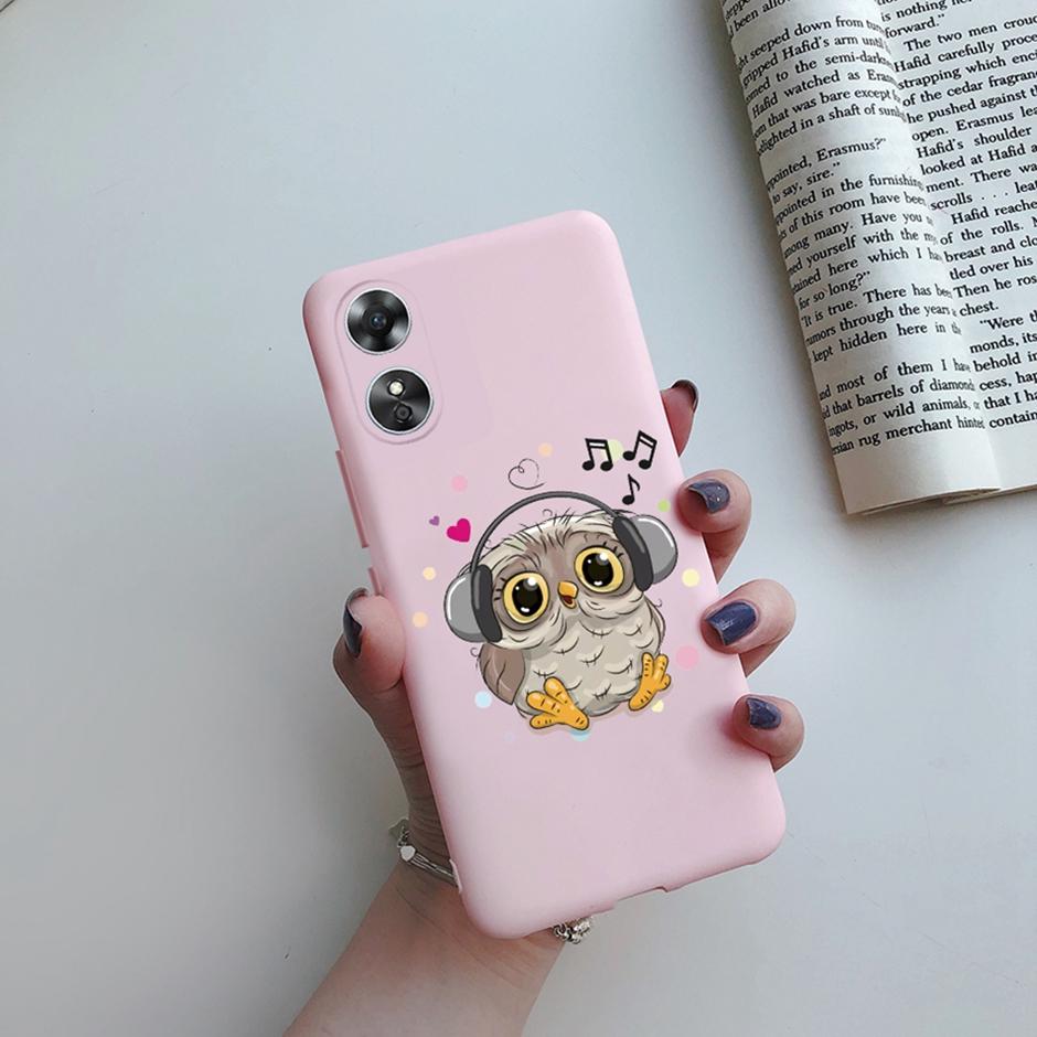 For OPPO A17 Phone Case CPH2477 Flower Butterfly Casing TPU Soft Silicone Back Cover for Oppo A17 A 17 Shell OppoA17 Bumper Capa