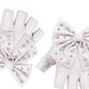PU Leather Fingerless Gloves Big Bowknot Dance Gloves for Cosplay Costume