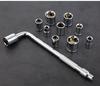 Hex Socket Wrench Set with Large Handle and Quick Ratchet Driver Bits
