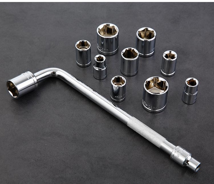 Hex Socket Wrench Set with Large Handle and Quick Ratchet Driver Bits