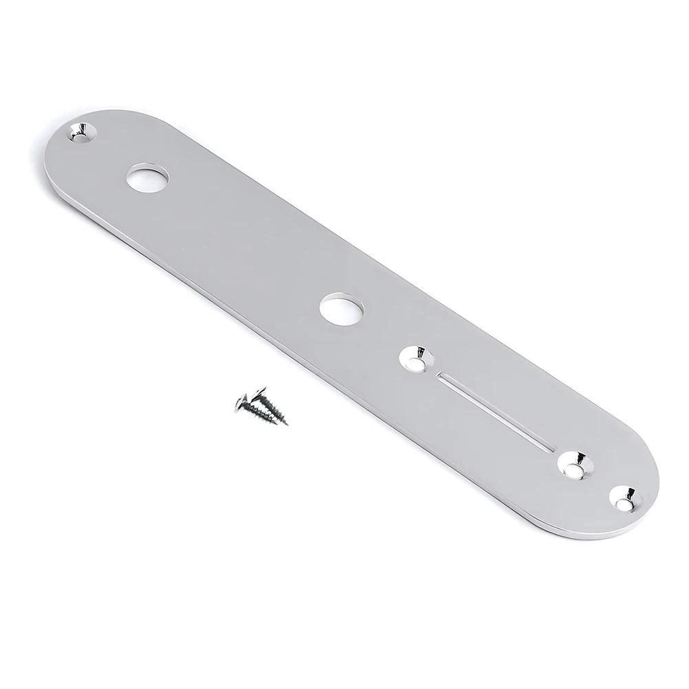 Guitar Parts Plated Control Plate with Screws for Fender Telecaster Electric Guitar серебряный