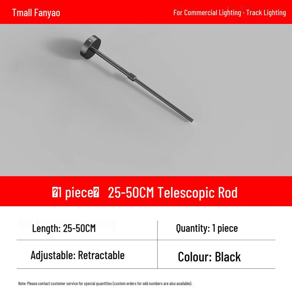 LED Spotlight Track Light Set with 1m & 0.5m Thickened Track and Connector Adapter