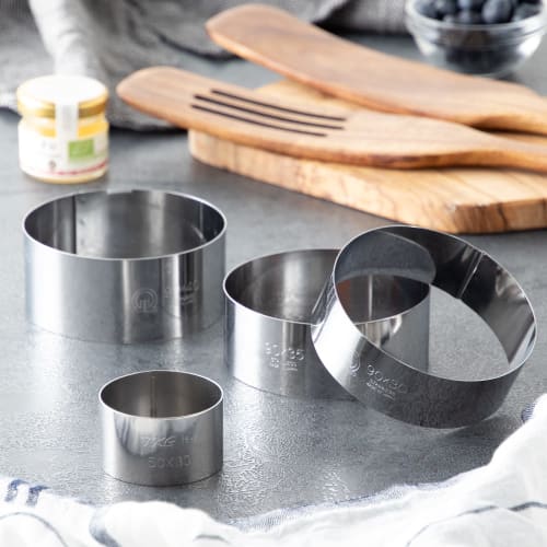 Endo Shoji Commercial-Grade Round Circle Ring, 80 X H35mm, 18-0 Stainless Steel, Made In Japan, WSL08037