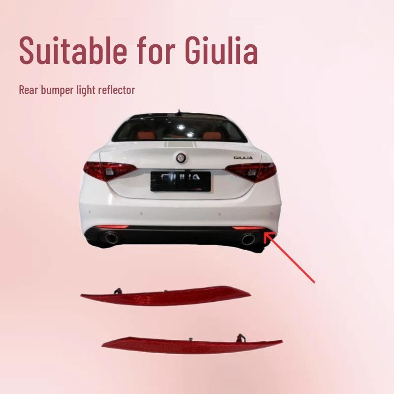 

Fits Alfa Romeo Giulia 2016-2022 Rear Bumper Left & Right Red Reflectors Right 50546561/50574815 красный