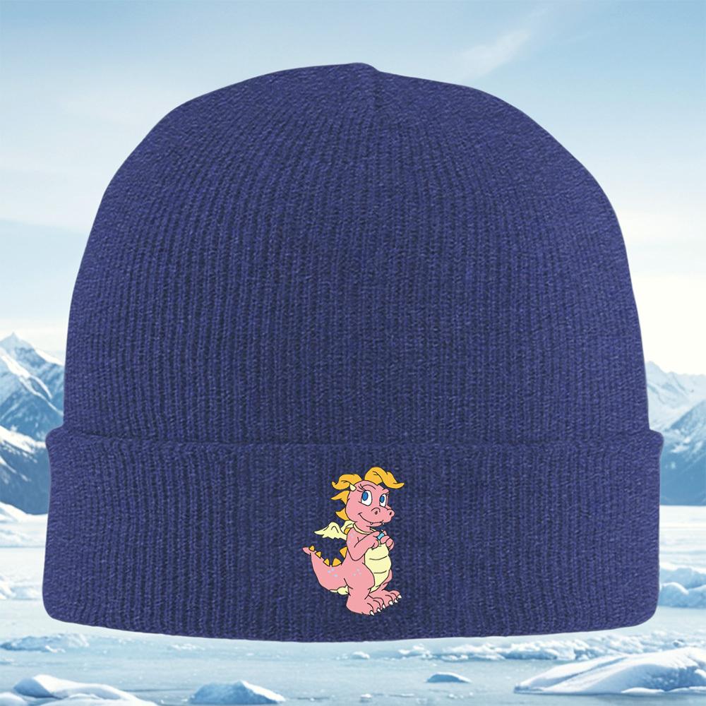 Pink Dragon Holding Bottle Men Women Unisex Knitted Hat Beanie Pullover Cap Winter Thermal Warm Christmas Outdoor Cycling Hiking