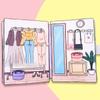 Cute Girls Quiet Book Dress UP Sticker Book Toy DIY Handmade Toys Materials Pack Kid Educational Anti-Stress Toy