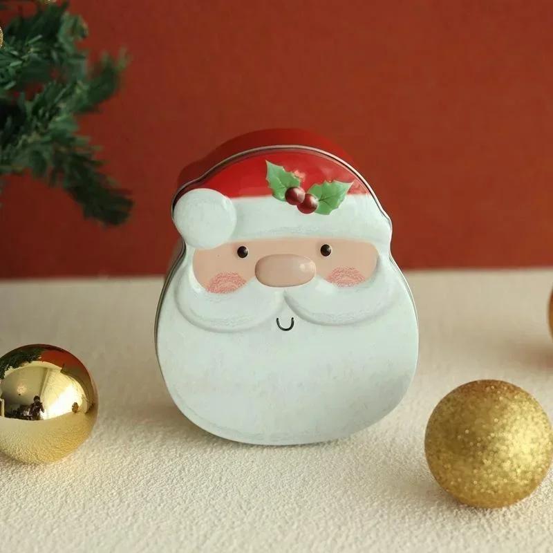 Christmas Decoration Storage Box Gingerbread Man Iron Gift Sugar Box Christmas Merry Home Decor New Year Christmas Gift Box Gift