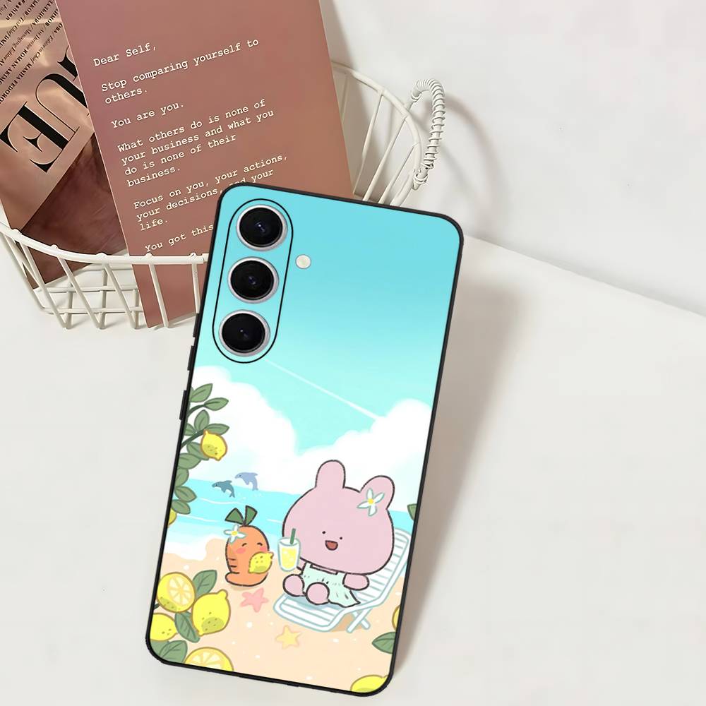 Asamimichaan Asleep Cute Asamimi Phone Case For Samsung S 24 Fe 25 Ultra Plus 20 Lite 21 30 22 23 24 22 Ultra 5G Fundas