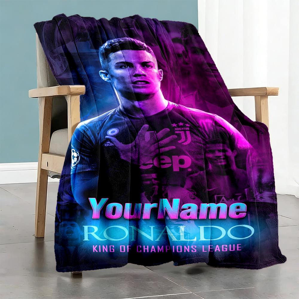 Cristiano Ronaldo 8 Personalized Name Blanket Throw Personalized Blanket Soft Warm Cozy Versatile for Seaside Chair Couch Bed