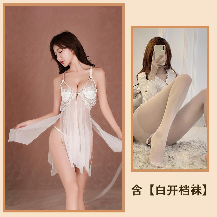 Sexy Lingerie Sexy Midnight Gathering Steel Tray Small Chest Backless Passion Pajamas Charm Flirting Hot Suspenders