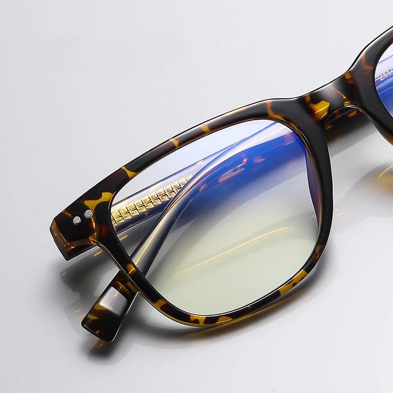 Anti Blaulicht Computerbrille Einfache Quadratische Brillengestelle Koreanischer Stil Unisex Weidenagel Brillenrahmen Auf Lager