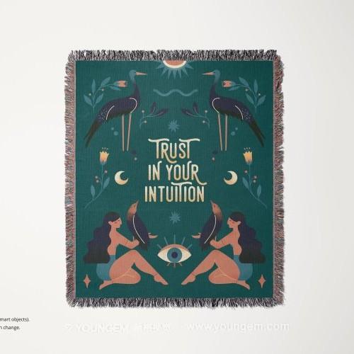 

Полиэстеровый гобелен/плед в скандинавском стиле — универсальный декор для разных помещений (130x180см) 130*180