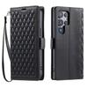 Chic Quilted Leather Phone Case for Samsung S26 S25 Edge S24 Ultra S23 FE S22 S21 S20 Plus Note20 Pocket Wallet Card Flip Cover
