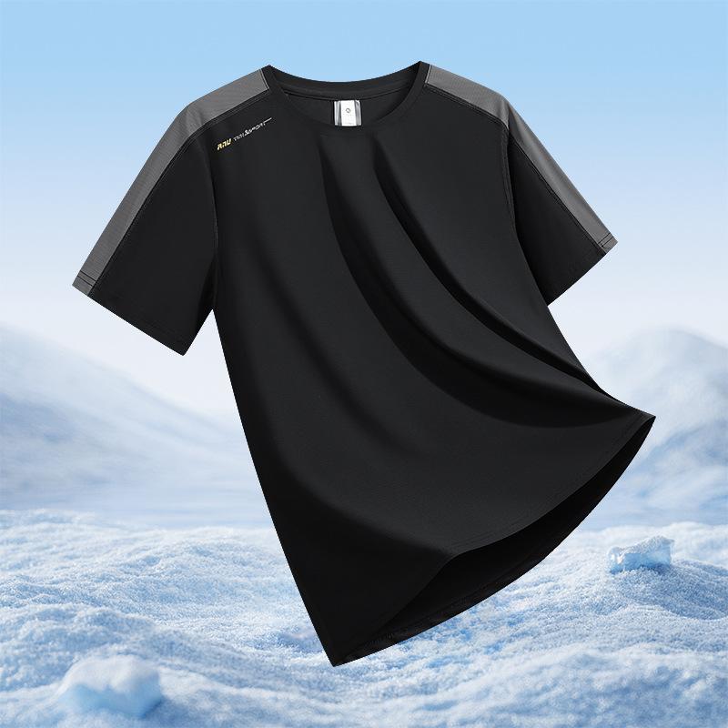 

Летние виды спорта на открытом воздухе для отдыха дышащая одежда из ледяного шелка быстросохнущая дышащая свободная футболка с короткими рукавами для пары 7XL